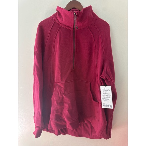 NWT Magenta Smoke Lululemon Scuba Oversized Funnel-Neck Half Zip (XL/XXL) - Picture 1 of 6